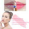 BLUE LOVE 2PCS Color Changing Flower Jelly Lipstick, Clear Lipstick with Flower Inside Temperature Change Lip Balm, Hydrating Lipstick Long Lasting Lip Gloss (2Pc Blue Gold)