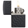 Zippo Armor Tire Tread Black Matte Pocket Lighter