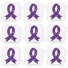 20 Sheets 240 Pcs Purple Ribbon Glitter Tattoos Domestic Violence Awareness Ribbon Temporary Tattoos Lupus Overdose Alzheimers Pancreatic Cancer for Women Man Charity Public Social Event