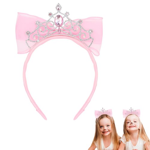 Casoty Pink Headband, Fashion Headbands for Women's Hair, Bow Headbands for Women Girls, Cute Hair Accessories for Halloween Costume Birthday Party