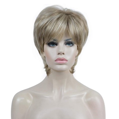 Aimole Short Layered Straight Wigs Synthetic Women's Wig Full Hair (H16-613)