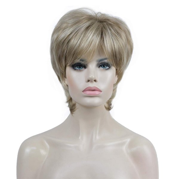 Aimole Short Layered Straight Wigs Synthetic Women's Wig Full Hair (H16-613)