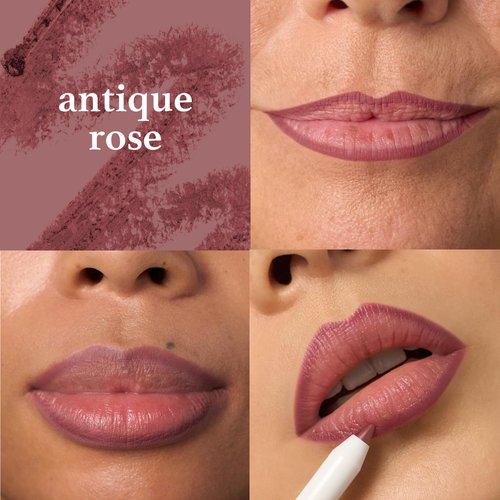 Julep The Perfect Pair 2pc Set: Julep It's Balm Tinted Lip Balm Vintage Mauve and With a Trace Retractable Creamy Long-Lasting Lip Liner, Antique Rose