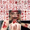 Halloween Tattoo Stickers Wound Simulation Horror Knife Simulation Scar Tattoos for Adults 30 Sheets Waterproof Tattoo Sticker for Halloween Party Favors