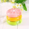 Pill Cases Pill Box Weekly Light Pillbox Mini Pill Container Medicine Vitamin Box Case Storage Daily Pill Organizer with a Lemon Pattern Vitamin Organizer for Vitamin Fish Oils