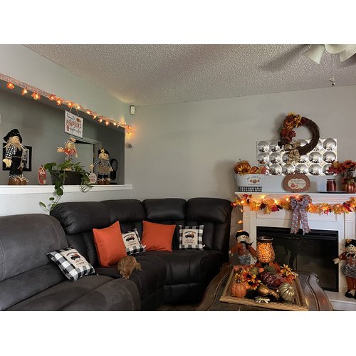 Thmyo 4-Pack 100% Cotton Comfortable Solid Decorative Throw Pillow Cases Square Cushion Cover Pillowcases Sublimation Blank Pillow Cover Halloween Fall Orange DIY Throw Pillowcase(18x18inch/45x45cm)