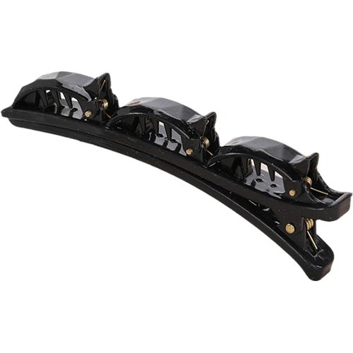 Braided Hair Clips for Women, Multi Clip Hair Barrette, Hair Sectioning Clips, Duckbill Clip Hair Barrettes (Black)
