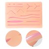 Suture Practice Pads 3 Layer with 14 Wound 5x7", Suture Practice Kit, Durable Silicon Skin Suture Pad to be Used by Students for Training and Practice of Medical, Veterinarian Students and Nurses