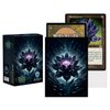 Katomula 100 PCS MTG Card Sleeves with 100 PCS Perfect Fit Sleeves, Art Matte Card Sleeves with Inner Sleeves - Fit Standard Size Cards - Black Lotu