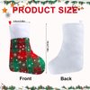 GlyinnHe 24Pack Mini Christmas Stockings, 7 Inch Buffalo Plaid Stocking Snowflake Red Green Stockings with Plush Cuff for Christmas Tree Ornament Decorations Gift Holder