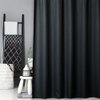 CAROMIO Black Shower Curtain 78 Inches Long, Waffle Woven Textured Polyester Fabric Shower Curtain for Bathroom Washable, Black, 72x78 Inch