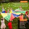 Nvatorfox 10ft Rainbow Parachute, Play Parachute Toy for Kids, Parachute with Handles Indoor & Outdoor Play Equipment