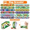 48 PCS Game Party Favors 24PCS Tattoos Sticker 24PCS Slap Bracelets Wristbands Perfect for Themed Birthday Party Favors Baby Showers or Classroom Rewards Ideal Decor and Gifts for Girls and Boys