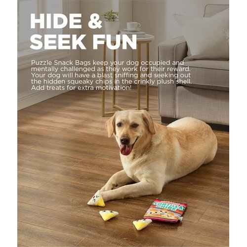 Outward Hound Snack Bag Tortilla Chips Puzzle Squeaky Dog Toys