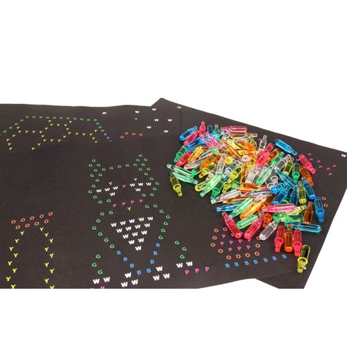 Lite-Brite Peg and Template Refill Pack, Light Up Drawing Board Accessories, LED Pegs with Colors...