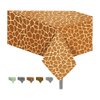 3Pack Giraffe Print Tablecloths for Party Decoration Animal Theme Party Tablecloths Jungle Party Table Cover 3D Print Table Cover, Jungle Party Supplies for Party,Birthday, Baby Showers(Giraffe)
