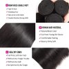 Human Hair Bundles Straight 3 Bundles 22 24 26 Inch 10A Straight Human Hair Bundles 100% Unprocessed Virgin Hair Weave Bundles Human Hair Extensions Natural Black Color