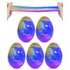 Greingways 5 Pack Prefilled Easter Eggs Galaxy Slime Toys, Easter Egg Fillers Slime Eggs, Stress Relief Christmas Stocking Stuffers Gifts Party Favors for Teens Kids Boys Girls (Blue+Purple+Gold)