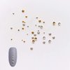 NAIL ANGEL Approx.1000pcs/bag Nail Art Round Metal Stud Different size Stud Gold and Silver Color 10011