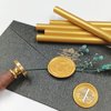 Wax Seal Sticks, 10 PCS Sealing Wax Hot Glue Sticks for Glue Gun (Gold)