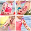 TopFunny Temporary Tattoos for Kids, 160Pcs Cartoon Ocean Animals Fish Tattoos (10 Sheets) Waterproof Cute Fake Tattoo Body Stickers Children Birthday Party Decoration Supplies Gifts Favors Girls Boys