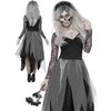 PORSMEER Gray with Dark Root Wig Long Wavy Wigs for Women, Cosplay Synthetic Hair Wig Middle Part Ladies Wigs 7-piece set including Grey Wig+Wig Cap+Lace Mask+Bracelets+Necklaces+Gloves+Tattoo