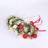 Vivivalue Women Flower Crown Rose Floral Headband Hair Wreath Floral Headpiece Halo Boho with Ribbon Wedding Party Red