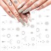 HINZIC 3 Sheets Tiny Finger Tattoo, Small Star Irregular Semi Permanent Henna Tiny Fake Tattoos Temporary for Women Neck Body Hand