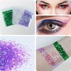 Face Gems, 6 Sheets Face Jewels Stick On, 30g Chunky Glitter, Rhinestones Noctilucent Stickers Temporary Tattoos-Eye Body Euphoria Makeup Rave Clothes Carnival Festival Outfit (3Luminous)