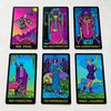 Jrskvaro Colorful Neon Tarot Cards Deck with Guidebook, Tarot Cards for Beginners, 78 Tarot Deck, Classic Tarot Cards with Meanings on Them