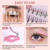 MLEN DIARY Individual Lashes 296 Clusters Lashes 4 Types Manga Lashes Individual Natural Look 9-13mm Eyelash Extension Kit for Make Up DIY
