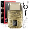 Dumite Electric Shavers for Men,3-Speeds Electric Razor,Head Shavers for Bald Men,Double Foil Beard Trimmer,Barber Supplies Waterproof Shaver, Gifts for Men (Bronze-1)