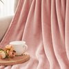 Exclusivo Mezcla Fleece Throw Blanket for Couch, Sofa, 300GSM Super Soft and Warm Blankets, Dusty Pink Throw All Season Use, Cozy, Plush, Lightweight, 50x60 inches