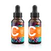 Vitamin C Hyaluronic Acid Serum for Face (2 oz TWIN BUNDLE) - Anti Aging Skin Care Treatment for Wrinkle Acne and Scar, Black Head and Dark Spot remover
