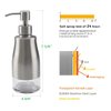 Gaussra Soap Dispenser with Non-Slip Coaster，Brushed Nickel Stainless Steel Case Glass Liner Hand Pump Dispense for Refillable Liquid for Bathroom & Kitchen (11OZ / 320ML)