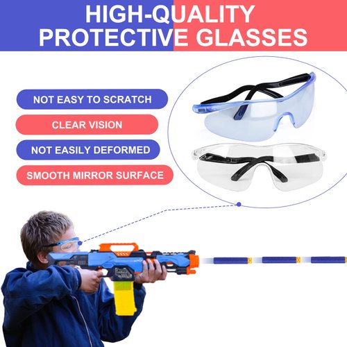 TiopLior Party Supplies Compatible with Nerf Guns, 12 Sets Boys Birthday Favors Included 240 Foam Bullets, Face Mask and Tactical Glasses for Two Teams War Favors Guns Toy Gift for Kids Party Favors