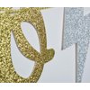 Born to Rock Glitter Banner for Rock Birthday Party Decorations(Gold)
