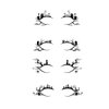 4 Pcs Halloween Eyeliner Stickers Face Tattoos Scary Spider Skull Bat Witch Eye Shadow Black Makeup for Women Party Decorations (Black Style2)