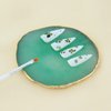 Nail Art Mixing Palette Resin Plate Tray for Mixed Paint Drawing Color Display(Green)