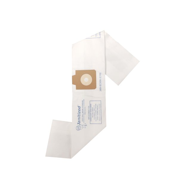 Janitized JAN-EC934-2(10) Premium Replacement Commercial Vacuum Bag, Euroclean UZ934 and UZ932 Canister Vacuum Cleaners Includes Pre-Filters, OEM#1406905020, 1406905010 (Pack of 10)