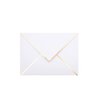 A7 Envelopes - 25-Pack V Flap Foil Border Luxury Mailing Envelopes for 5" x 7" Cards - for Wedding, Invitations, Baby Shower, Photos, Graduation, Birthday, Bridal Shower - 5.25" x 7.25" (White)