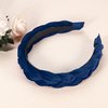VOCOSTE Solid Wide Headbands, Non-slip Fashion, Navy Blue Hair Hoop, 1.18inch Wide, for Girl Women