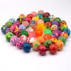 OBTANIM 100 Pieces Colorful Bouncy Balls Bulk Mixed Pattern High Bouncing Balls for Kids Party Favors, Prizes, Birthdays Gift (27 mm)