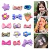 Hair Clips for Girls,15 Pcs Cute Bows Fabric Handmade Barrettes Hair Accessories for Women Baby Girl Toddler,Multicolor
