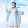 Princess Dress Up Toys Princess Dress Up Clothes, 11Pcs Princess Cape with Crown, Princess Dresses for Girl 3-6 Birthday Gift