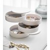 Yamazaki Home Secti Oned Jewelry Organizer Nail Art Supplies Earring Accessories Storage Holder Rotating Display ABS Plastic One Size White