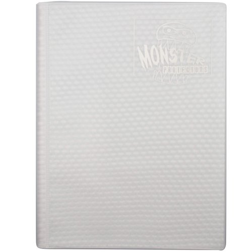 Monster 9 Pocket Trading Card Binder - Holofoil White w White Pages Album, Anti-Theft TCG Protection w Side Loading Padded Pockets, Double Sided, Holds 360 Cards, Sport, Gaming, Kpop, Christmas Gift