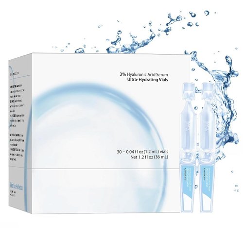 3% Hyaluronic Acid Serum Ultra-Hydrating Vials, Hyaluronic Acid Tubes 3%, 3% Hyaluronic Acid Serum for Face, Ultra Hydrating Serum, 3% Hyaluronic Acid Serum for Skin Repair