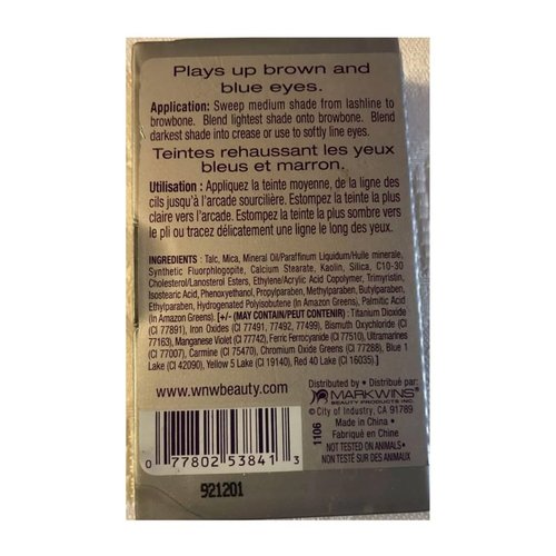 Mega Eyes Trio Eyeshadow Palette 384A Island Blues 0.148 oz ~ Long Lasting Blendable Shades for Brown and Blue Eyes