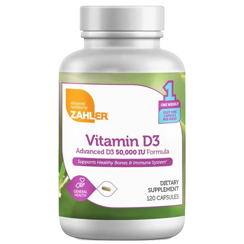 Zahler - Advanced Vitamin D3 50000 IU Softgels (120 Count) Kosher Vegetarian Friendly Vitamin D f...